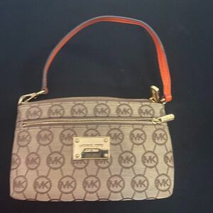 Michael Kors Wristlet Top Handle Handbag Jet Set Monogram